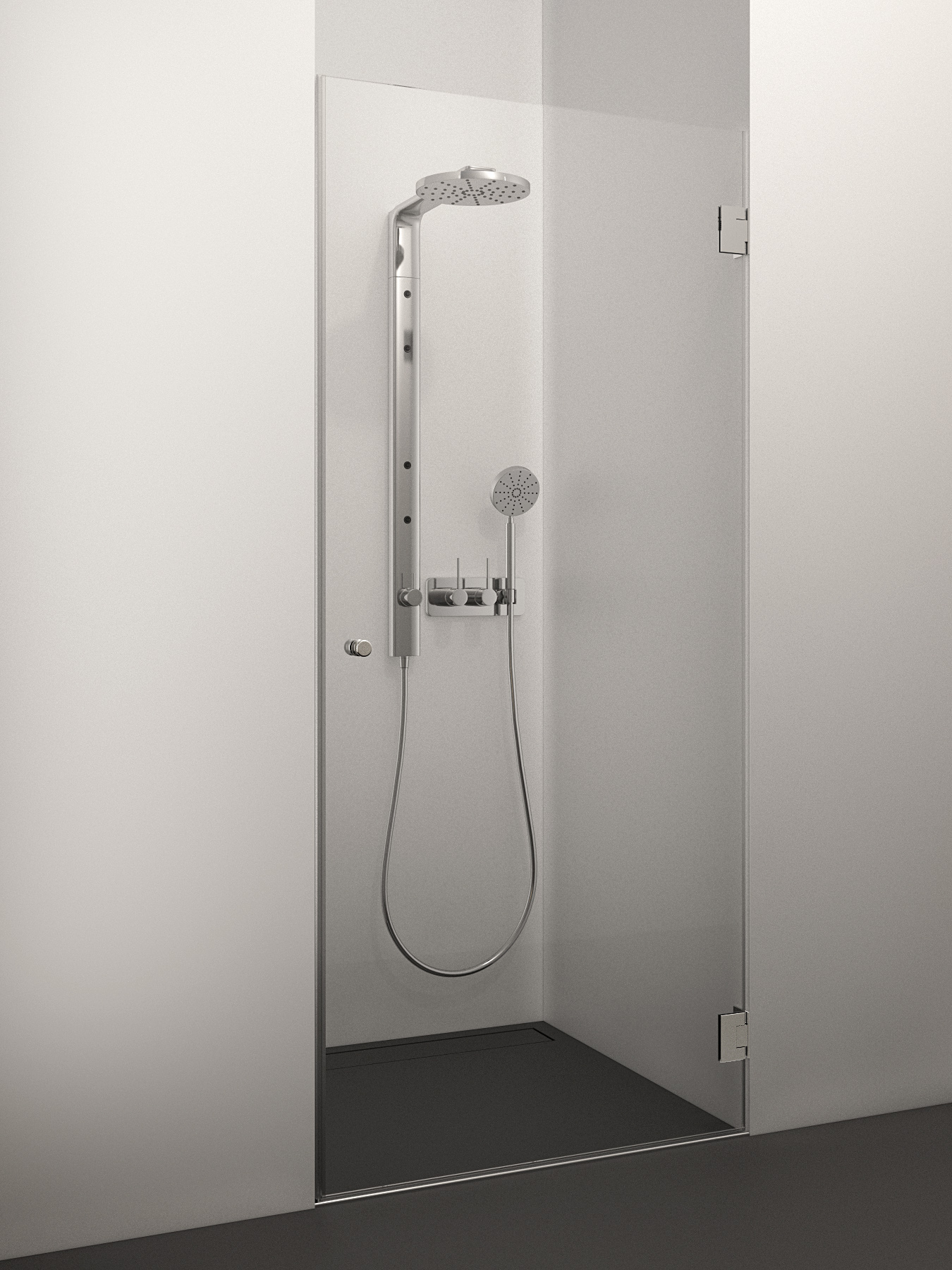 dušas durvis Prelude, 900 mm, h=2000, hroms/caurspīdīgs stikls